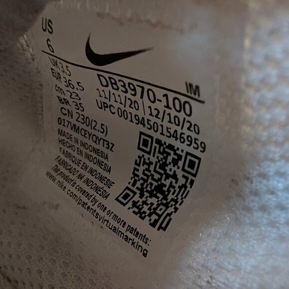 EUC Nike Women's 6 Court Legacy Mule sneakers white canvas slip on shoes slides - Picture 9 of 12